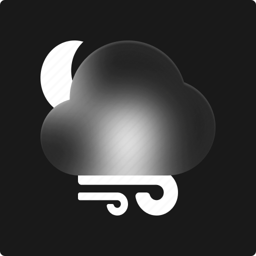 Cloud, night, weather, windy, moon, cloudy, forecast icon - Download on Iconfinder