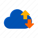 cloud, data, document, download, storage, traffic, upload
