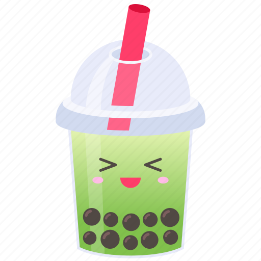 Boba, bubble, tea, drink, beverage, milk, green tea icon - Download on Iconfinder