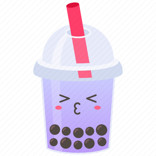 Boba, bubble, tea, drink, beverage, milk, taro milk tea icon - Download on Iconfinder