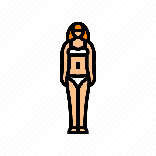 Ectomorph, female, body, type, human, anatomy icon - Download on Iconfinder