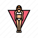 inverted, triangle, female, body, type, human