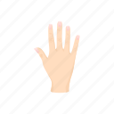 arm, cartoon, finger, hand, human, palm, person