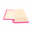 book, cartoon, empty, open, page, paper, white