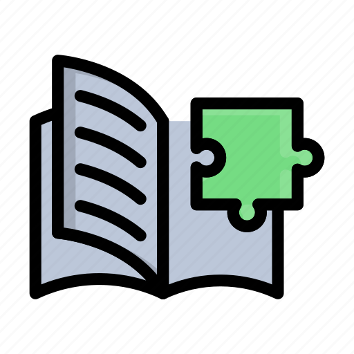 Puzzle, solution, book, bookstore, reading icon - Download on Iconfinder