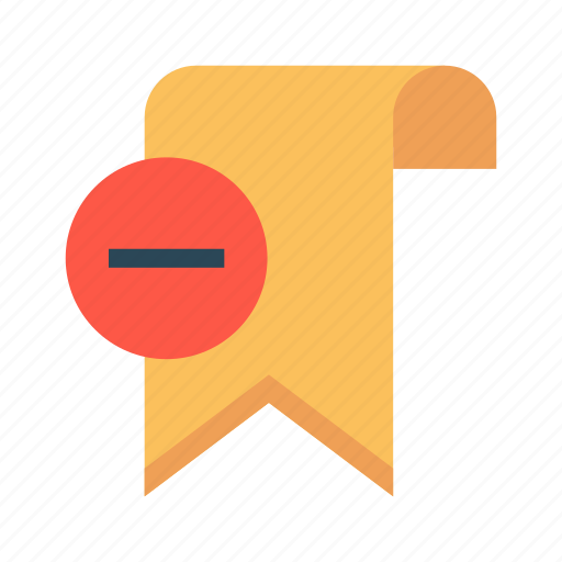 Bookmark, minus, remove, ribbon, tag icon - Download on Iconfinder