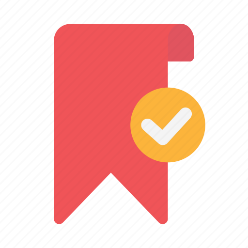 Bookmark, tag, done, ribbon, education, favourite icon - Download on Iconfinder