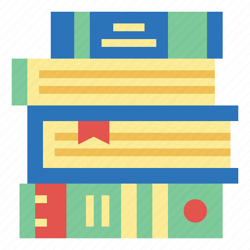Books, education, heap, library, study icon - Download on Iconfinder