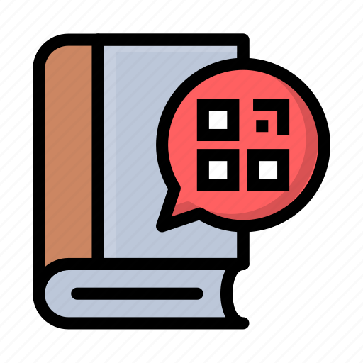 Qr, book, borrow, knowledge, reading icon - Download on Iconfinder