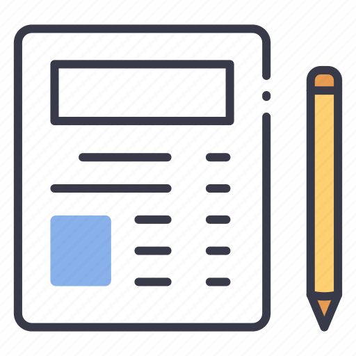 Note, page, paper, pen, pencil, write icon - Download on Iconfinder