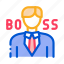 boss, business, silhouette 