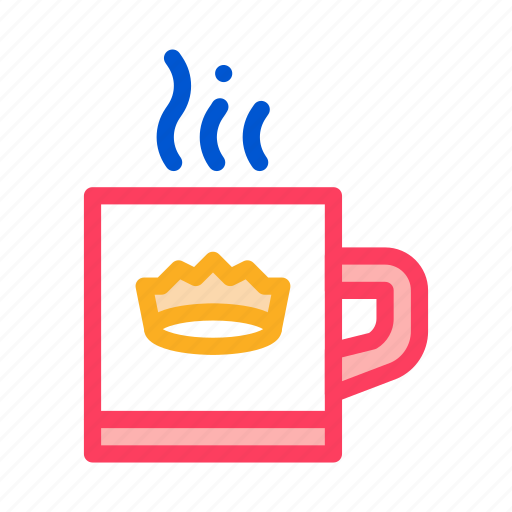 Cake, coffee, contour, crown, cup, decoration, drink icon - Download on Iconfinder