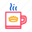 cake, coffee, contour, crown, cup, decoration, drink 