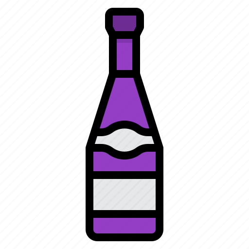 Bottle, beverage, glass, drink, wine icon - Download on Iconfinder