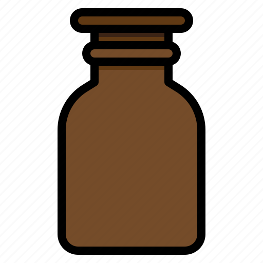 Bottle, glass, beverage, drink, science icon - Download on Iconfinder