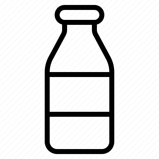 Bottle, milk, beverage, glass, drink icon - Download on Iconfinder