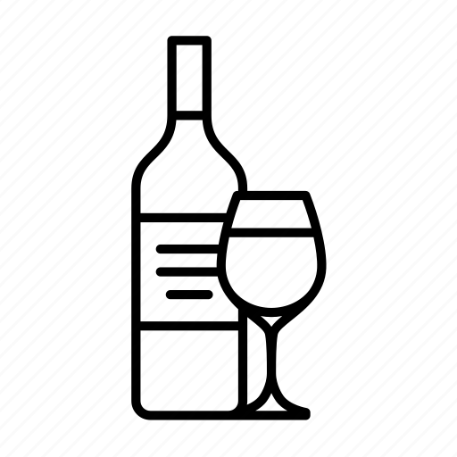 Glass, wine, alcohol, beverage, bottle, dinner, drink icon - Download on Iconfinder