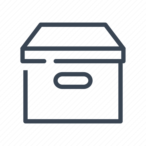 Box, filing, office, cardboard, package, storage icon - Download on Iconfinder
