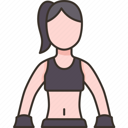 Boxer, female, athlete, workout, fitness icon - Download on Iconfinder