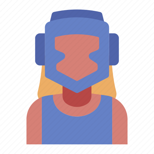 Female, boxer, athlete, sport, boxing, profession, avatar icon - Download on Iconfinder