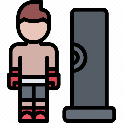 Bag, boxer, boxing, fighting, man, punching, sport icon - Download on Iconfinder