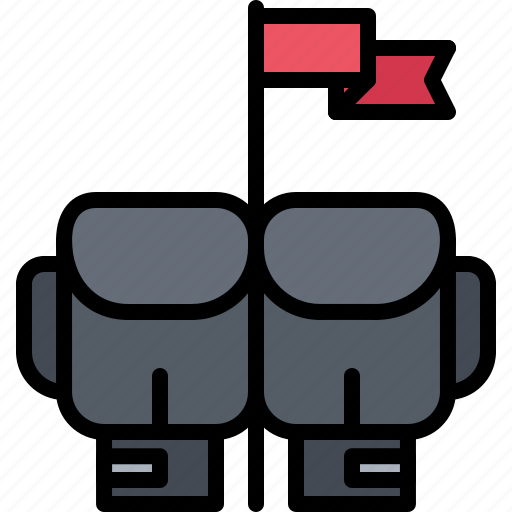 Boxer, boxing, fighting, flag, gloves, sport, victory icon - Download on Iconfinder