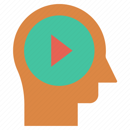 Head, human head, media play, mind, player, thinking icon - Download on Iconfinder