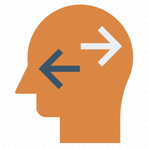 Arrows, head, human head, mind, right and left, thinking icon - Download on Iconfinder