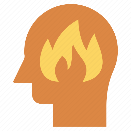 Fire, flame, head, human head, mind, thinking icon - Download on Iconfinder