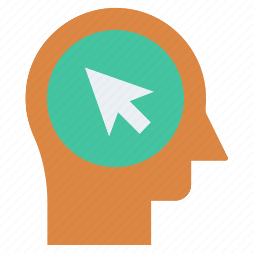 Arrow, click, head, human head, mind, thinking icon - Download on Iconfinder