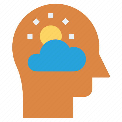 Cloud, head, human head, mind, thinking, weather icon - Download on Iconfinder