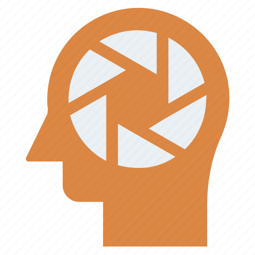Aperture, camera, head, human head, mind, thinking icon - Download on Iconfinder