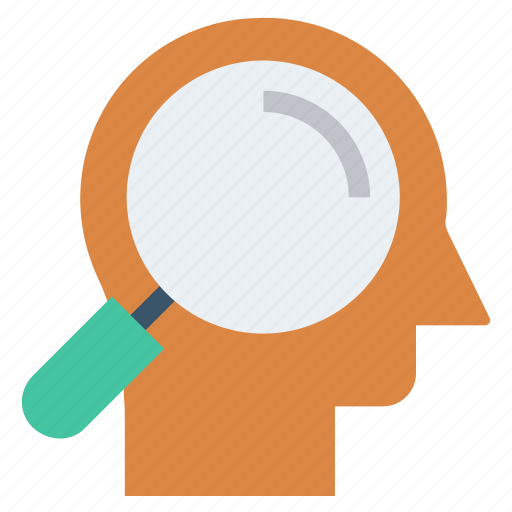 Head, human head, magnifier, mind, search, thinking icon - Download on Iconfinder