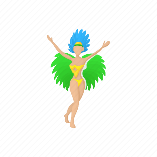 Brazilian, carnival, cartoon, costume, dancer, girl, woman icon - Download on Iconfinder