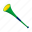 brazil, cartoon, fan, instrument, sound, trumpet, vuvuzela 