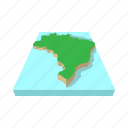 brazil, cartoon, green, map, nation, south, world