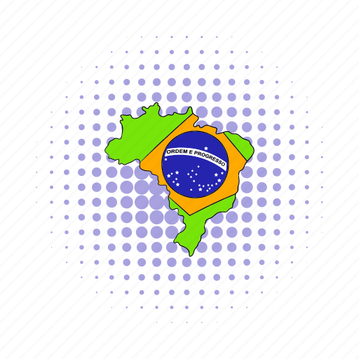 Brazil, cartography, comics, flag, geography, map, travel icon - Download on Iconfinder