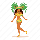 brazil, carnival, lady, costume, masquerade 
