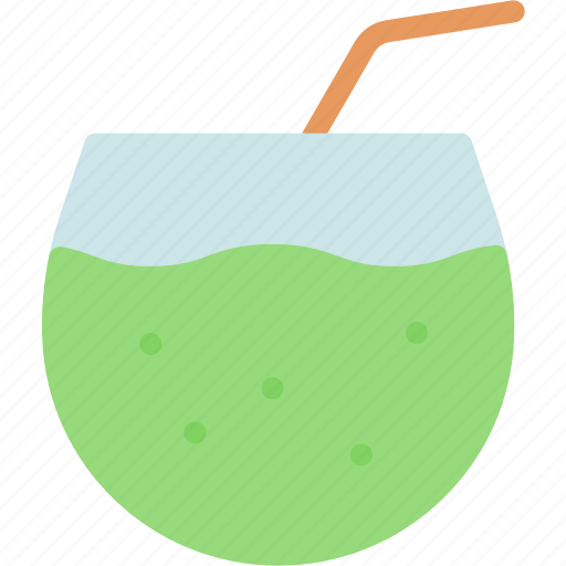 Coconut, water, straw, travel, food, fresh icon - Download on Iconfinder