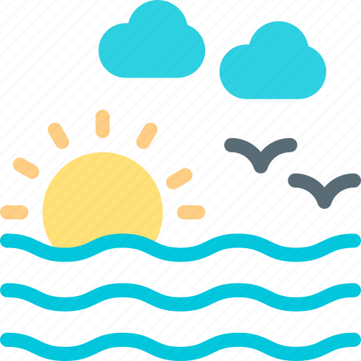Sea, beach, travel, sunset, weather, nature icon - Download on Iconfinder