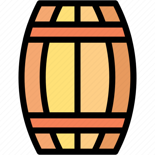 Wine, barrel, oak, beverage, storage, container icon - Download on Iconfinder