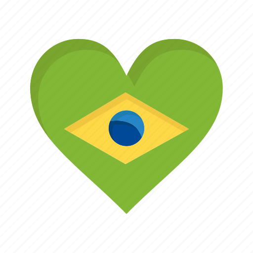 Brazil, brazilian, carnival, celebration, flag, heart, love icon - Download on Iconfinder
