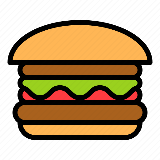 Fast food, hamburger, junk food, meat, salad icon - Download on Iconfinder