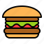 fast food, hamburger, junk food, meat, salad 