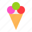 cone, frozen, ice cream, sweets 