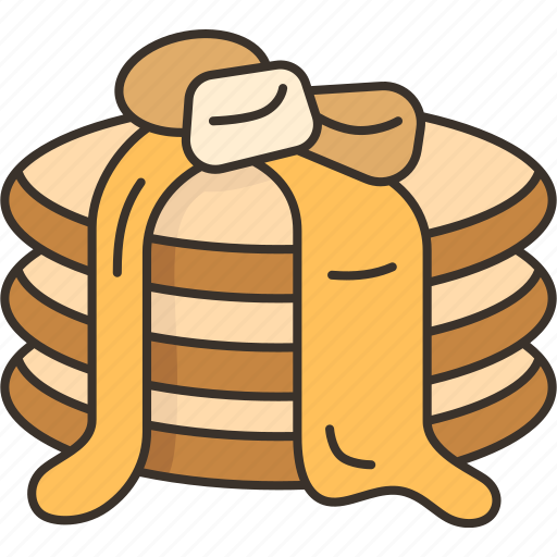 Pan, cakes, breakfast, fluffy, syrup icon - Download on Iconfinder