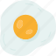 fried, egg, yolk, pan, frying 