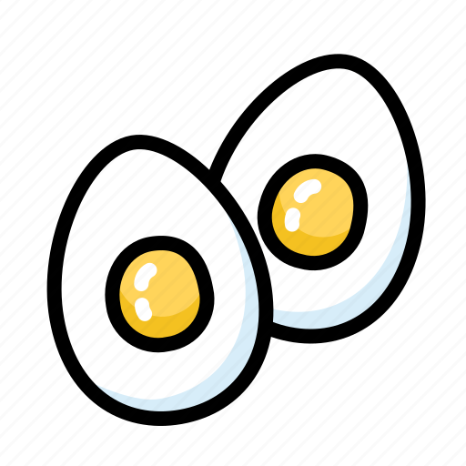 Bread, breakfast, eat, egg, food, half, meal icon - Download on Iconfinder
