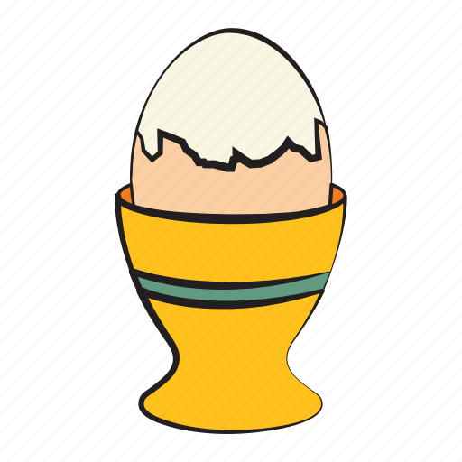 Boiled egg, boiled egg holder, breakfast, egg, food icon - Download on Iconfinder