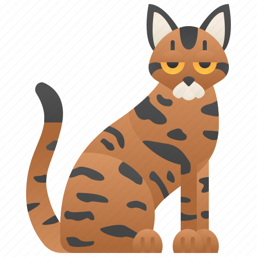 Cat, playful, savannah, spotted, tabby icon - Download on Iconfinder